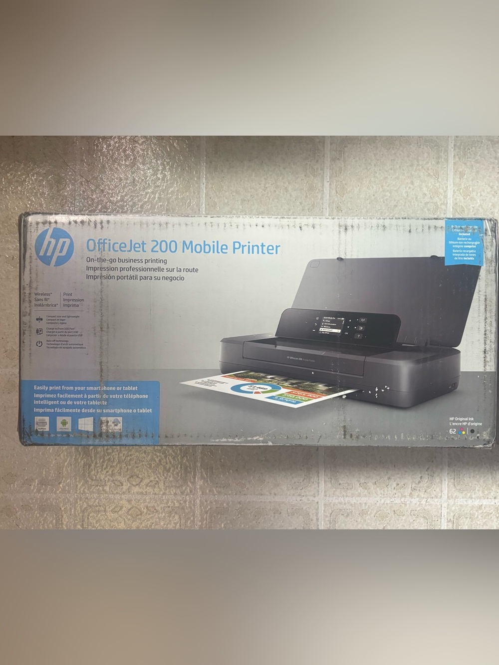 HP OfficeJet 200 Mobile Printer (Model CZ993A).